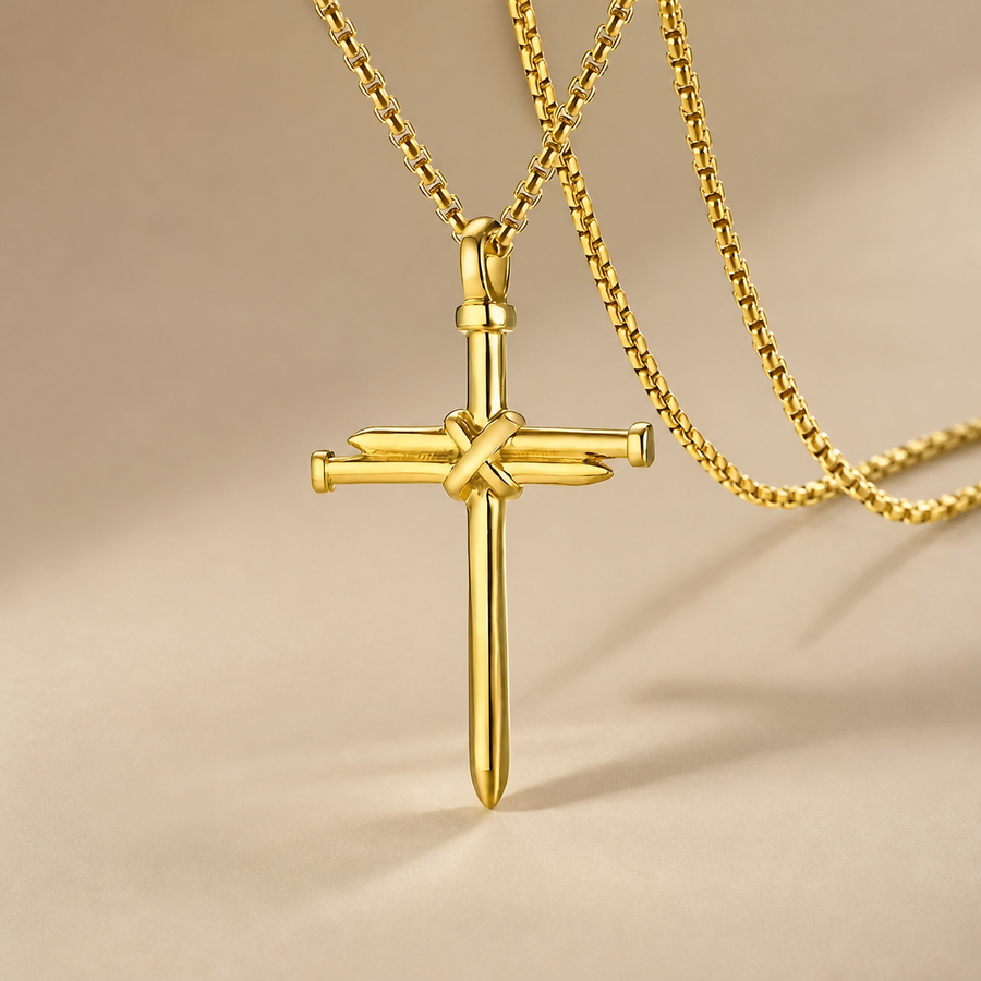 Funky 202 Stainless Steel Cross Chain Necklace