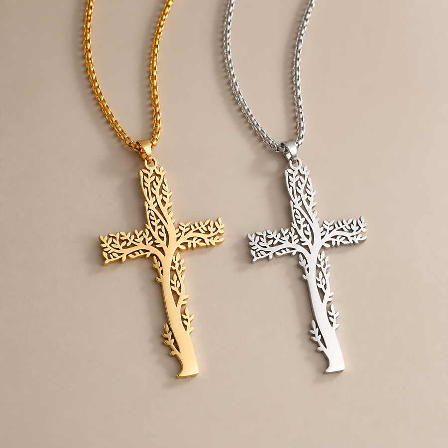 1 Unique Hollow Cross Pendant Necklace