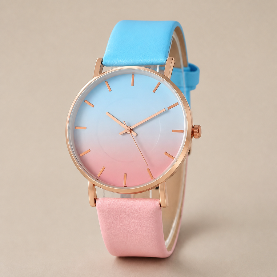 Doboра Women's Elegant -Tone Gradient Watch with Analog Display