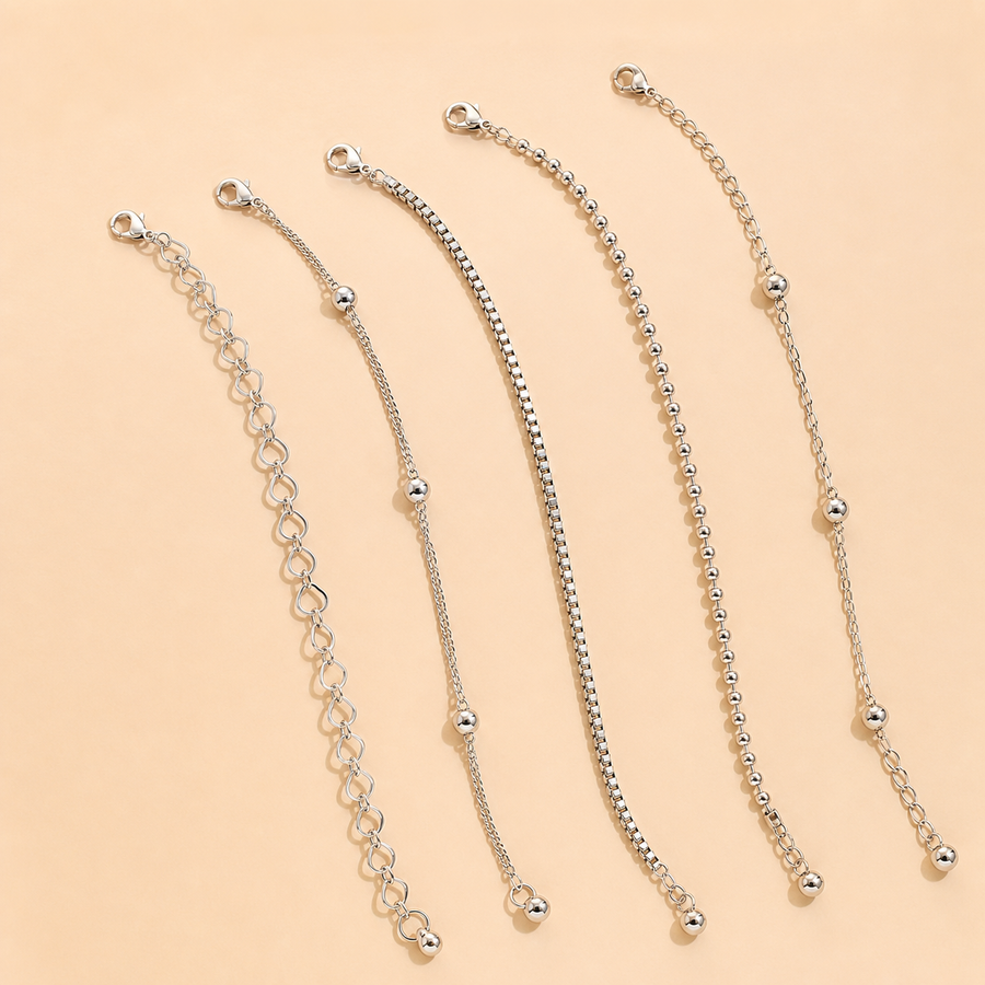 Layer Chain Bracelet Set - Dainty Minimalist Hand Chains