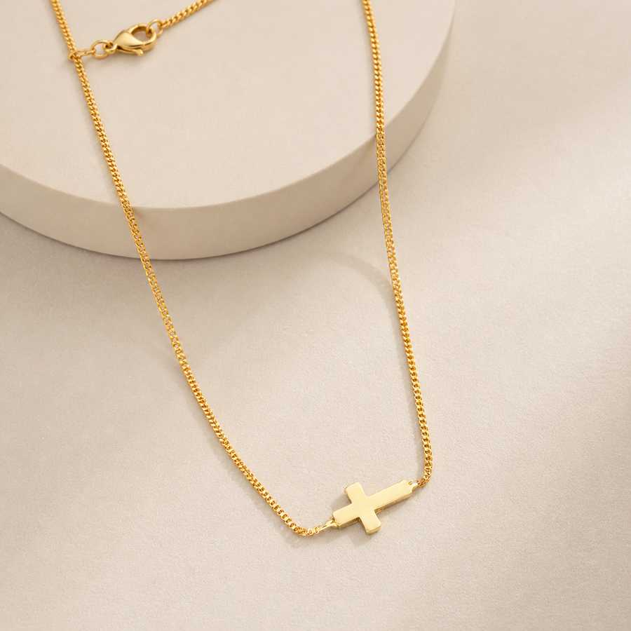 Stainless Steel Cross Pendant Necklace