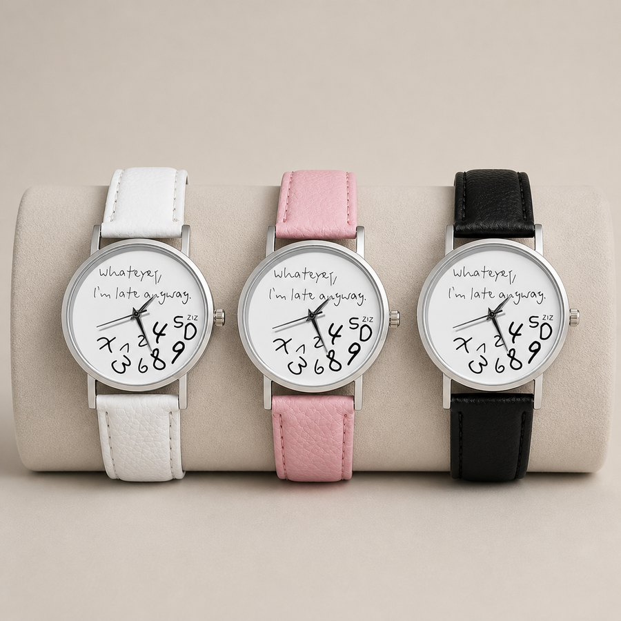 Women's Quartz Fashion Watch with Comfortable PU Strap